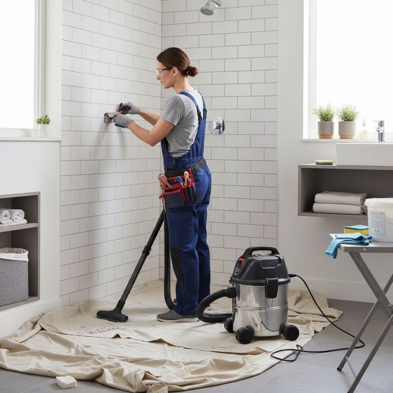 Local Bathroom Tile Cleaning pros at work